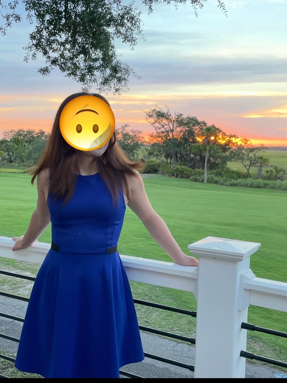 Eight Sixty Royal Blue Sleeveless Fit & Flare Dress